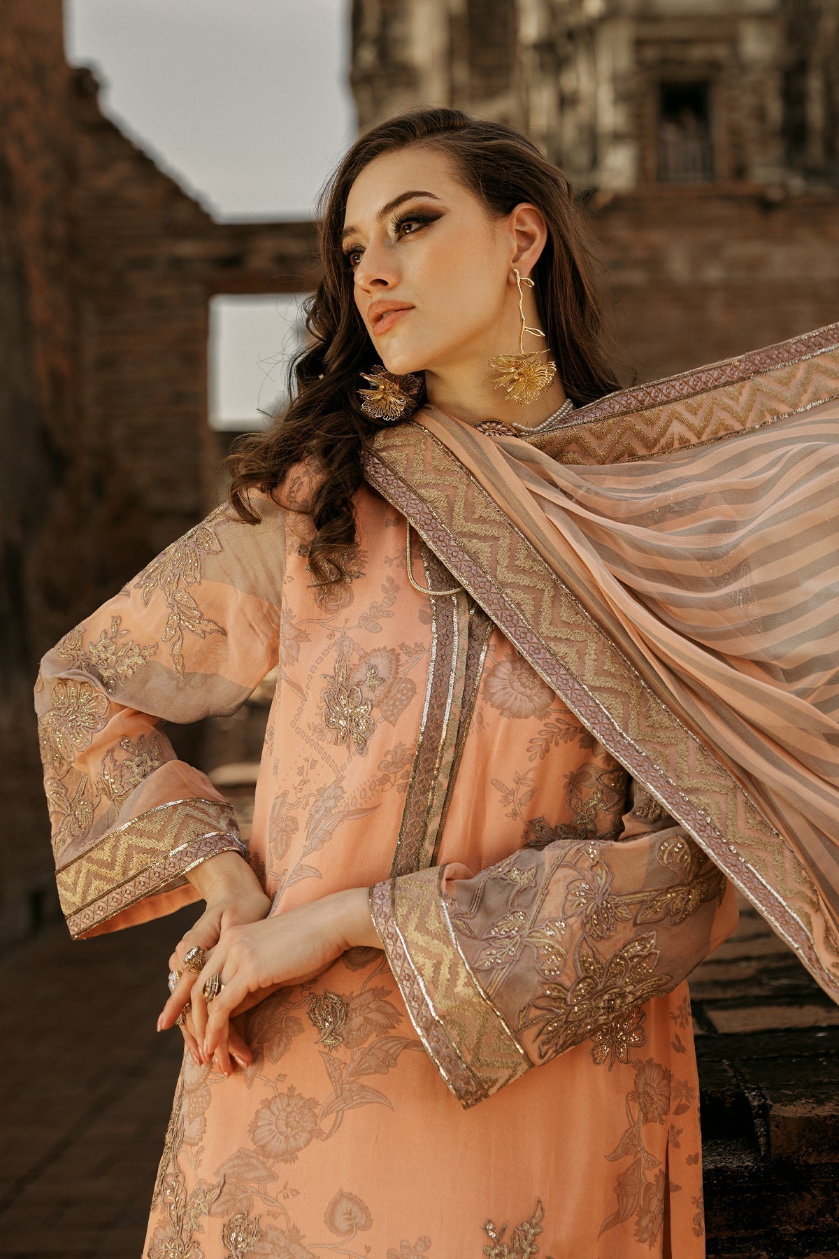 Charizma | Vasal Collection 25 | VSL25-05 L Peach Chiffon