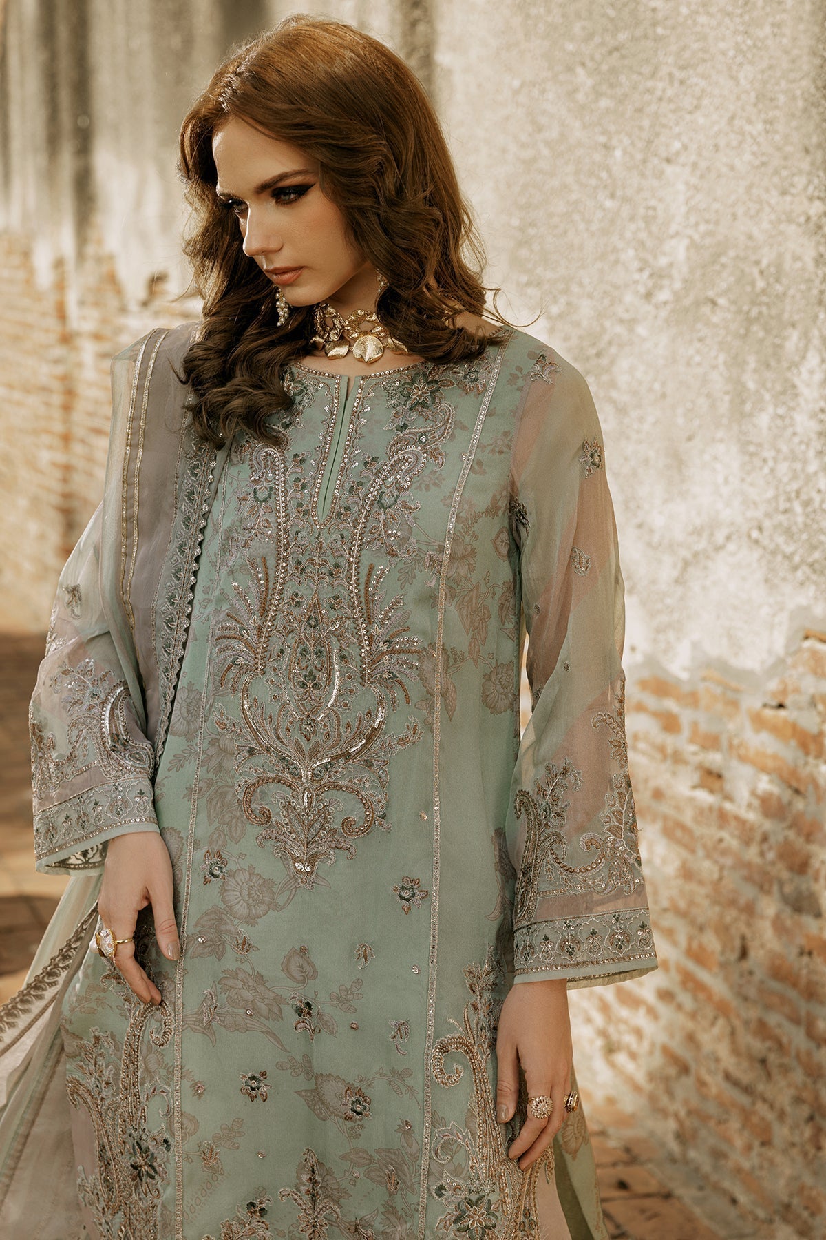 Charizma | Vasal Collection 25 | VSL25-03 M Pastel Mint Chiffon