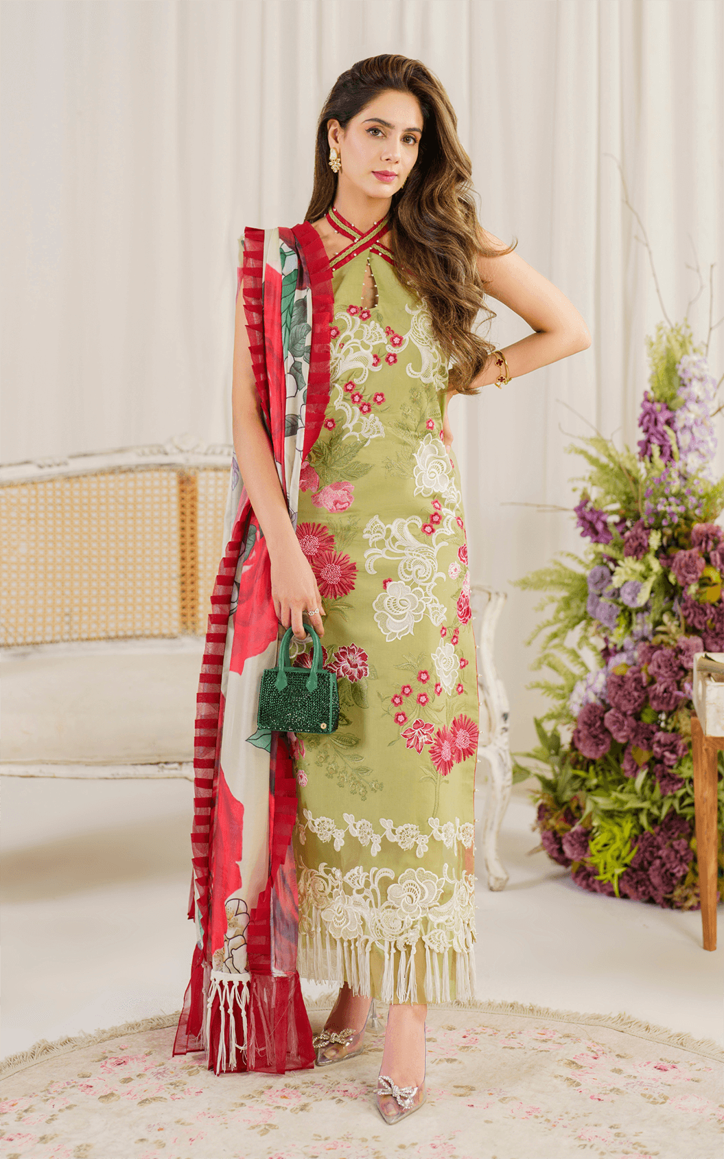 Asifa and Nabeel | Pretty in Pink Limited Edition | Cosmos (PP-7) - Pakistani Designer Dress - by Asifa and Nabeel | Type: Luxury - 100% Original at Saira Sultan