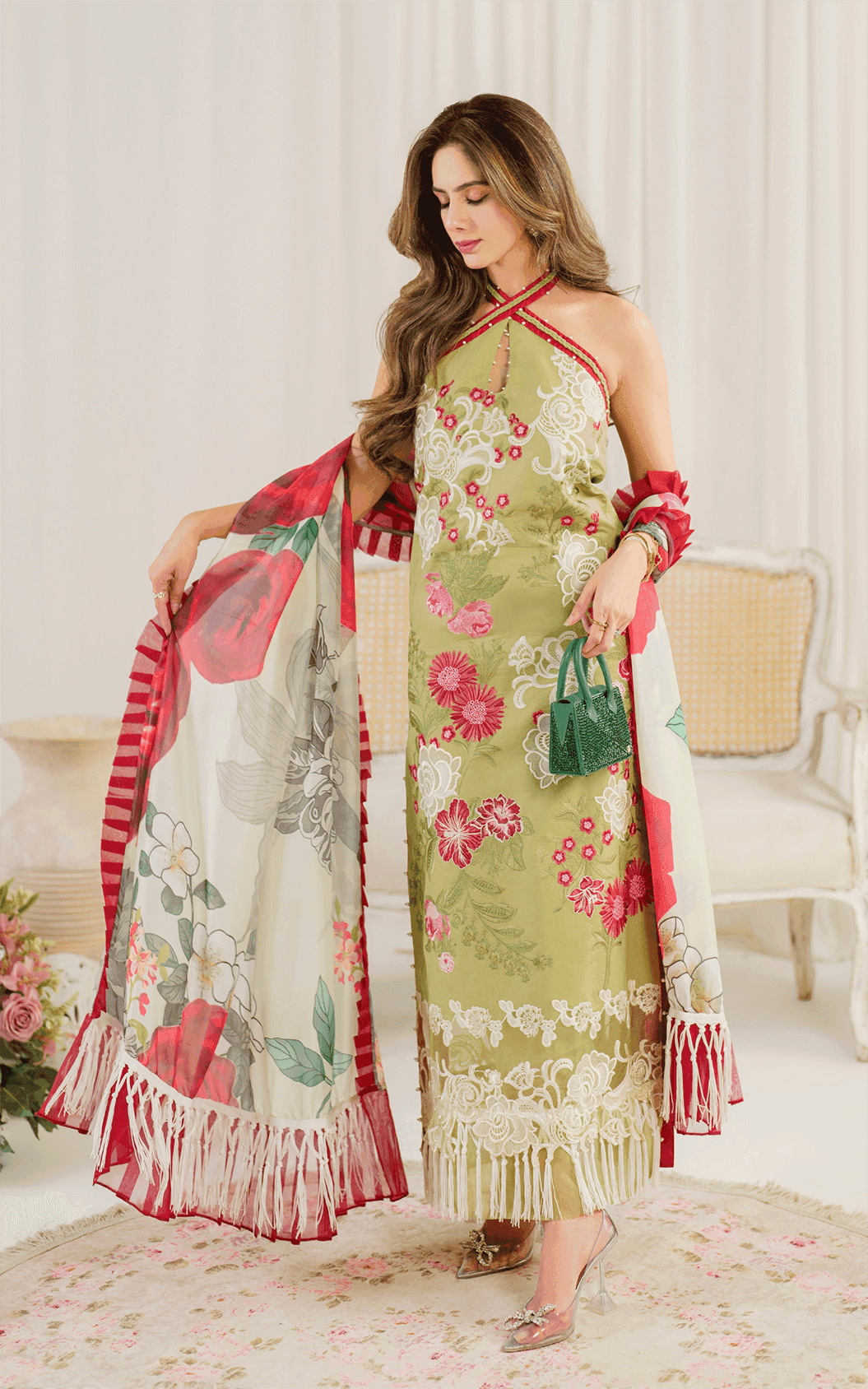 Asifa and Nabeel | Pretty in Pink Limited Edition | Cosmos (PP-7) - Pakistani Designer Dress - by Asifa and Nabeel | Type: Luxury - 100% Original at Saira Sultan