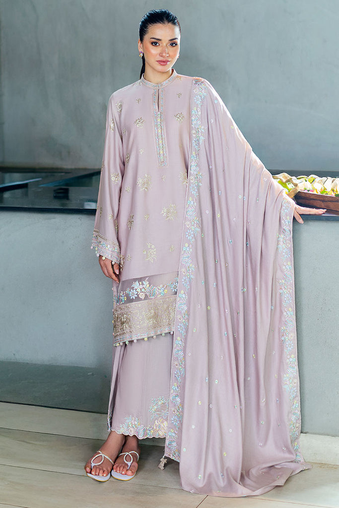 Cross Stitch | Cotton Satin 25 | BLOSSOM TINT - Pakistani Designer Dress - by Cross Stitch - Type : Ladies Clothes - 100% Original at Saira Sultan