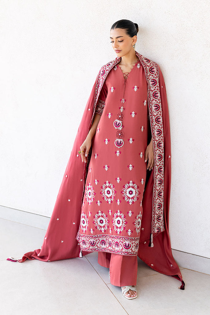 Cross Stitch | Cotton Satin 25 | DUSTY SUNSET - Pakistani Designer Dress - by Cross Stitch - Type : Ladies Clothes - 100% Original at Saira Sultan