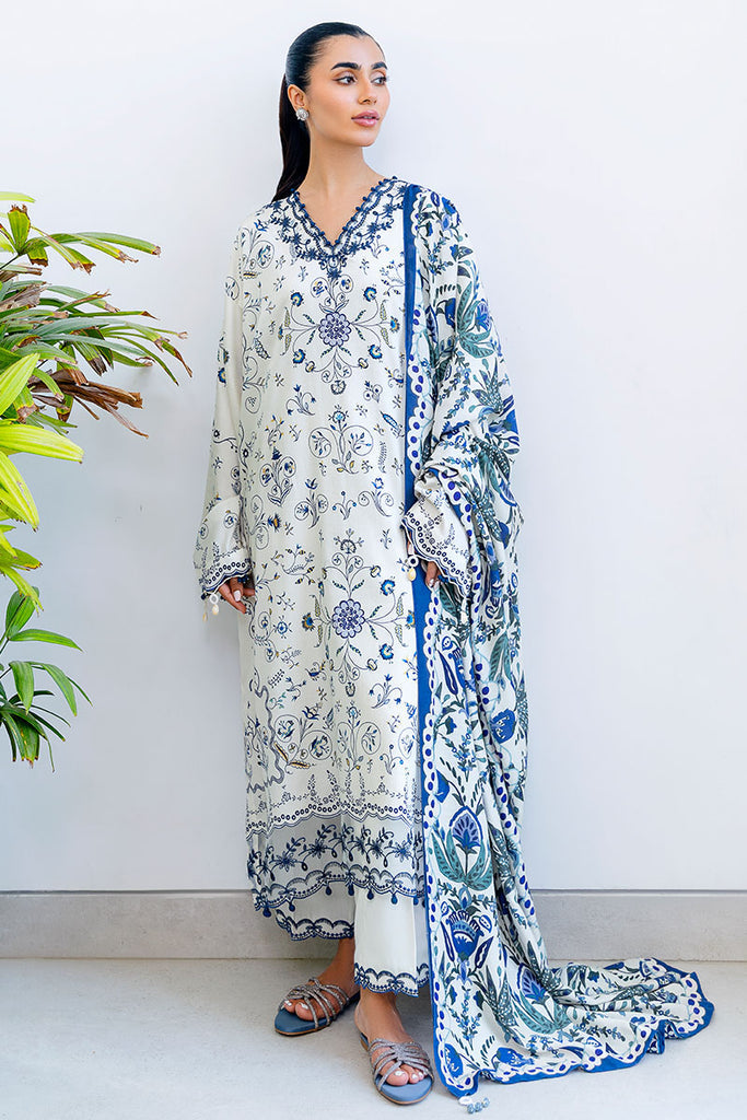 Cross Stitch | Cotton Satin 25 | IVORY ORCHID - Pakistani Designer Dress - by Cross Stitch - Type : Ladies Clothes - 100% Original at Saira Sultan