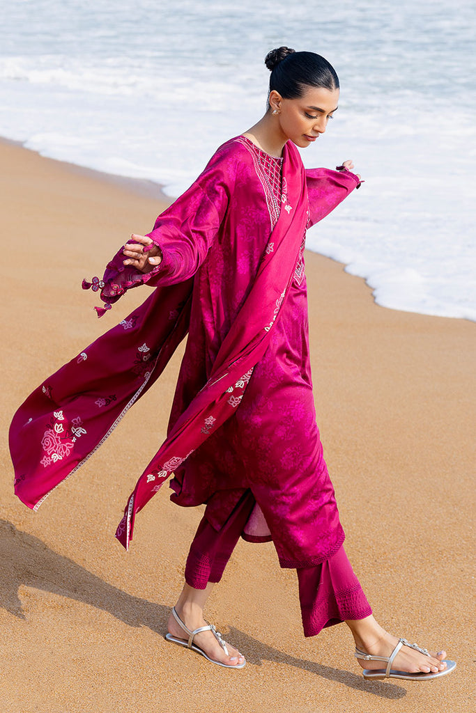 Cross Stitch | Cotton Satin 25 |FLORID ZEAL - Pakistani Designer Dress - by Cross Stitch - Type : Ladies Clothes - 100% Original at Saira Sultan