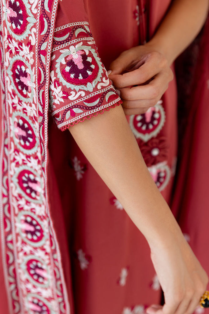 Cross Stitch | Cotton Satin 25 | DUSTY SUNSET - Pakistani Designer Dress - by Cross Stitch - Type : Ladies Clothes - 100% Original at Saira Sultan