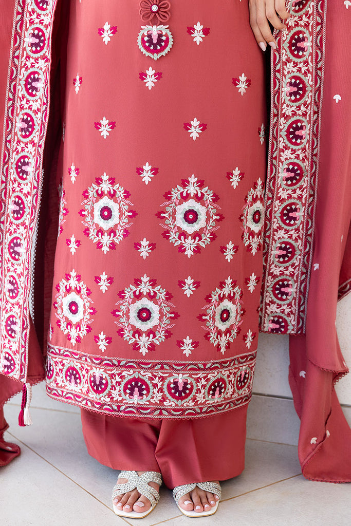 Cross Stitch | Cotton Satin 25 | DUSTY SUNSET - Pakistani Designer Dress - by Cross Stitch - Type : Ladies Clothes - 100% Original at Saira Sultan