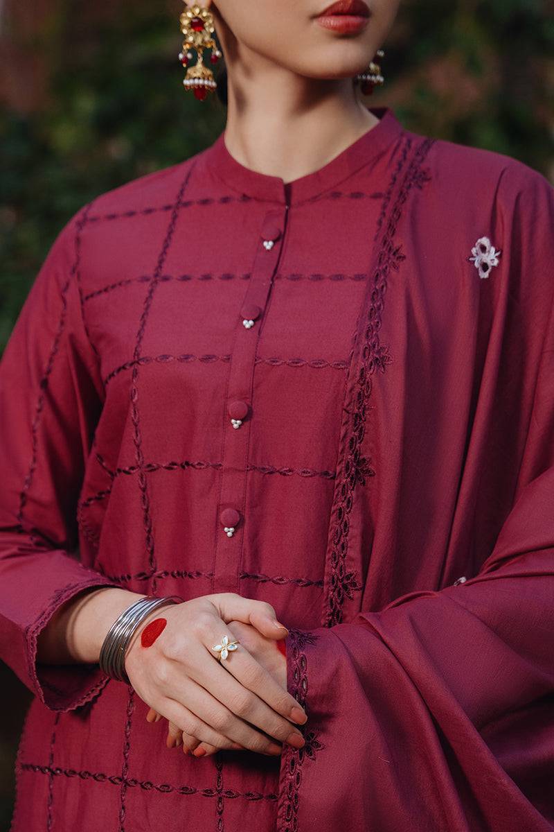 Cross Stitch | Eid Collection | RED WOOD - Pakistani Designer Dress - by Cross Stitch | Type: Luxury - 100% Original at Saira Sultan