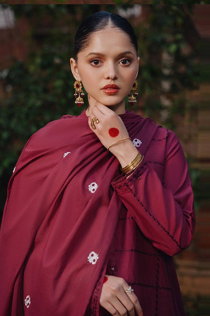 Cross Stitch | Eid Collection | RED WOOD - Pakistani Designer Dress - by Cross Stitch | Type: Luxury - 100% Original at Saira Sultan