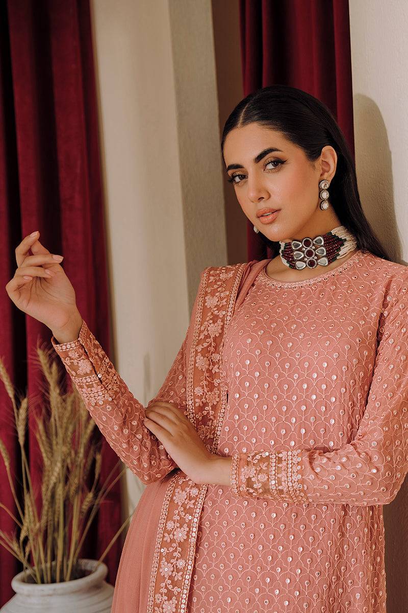 Cross Stitch | Eid Collection | CAMEO BROWN - Pakistani Designer Dress - by Cross Stitch | Type: Luxury - 100% Original at Saira Sultan
