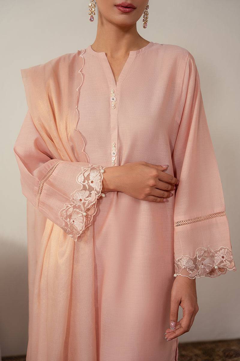 Cross Stitch | Eid Collection | BOTANICAL BLUSH - Pakistani Designer Dress - by Cross Stitch | Type: Luxury - 100% Original at Saira Sultan