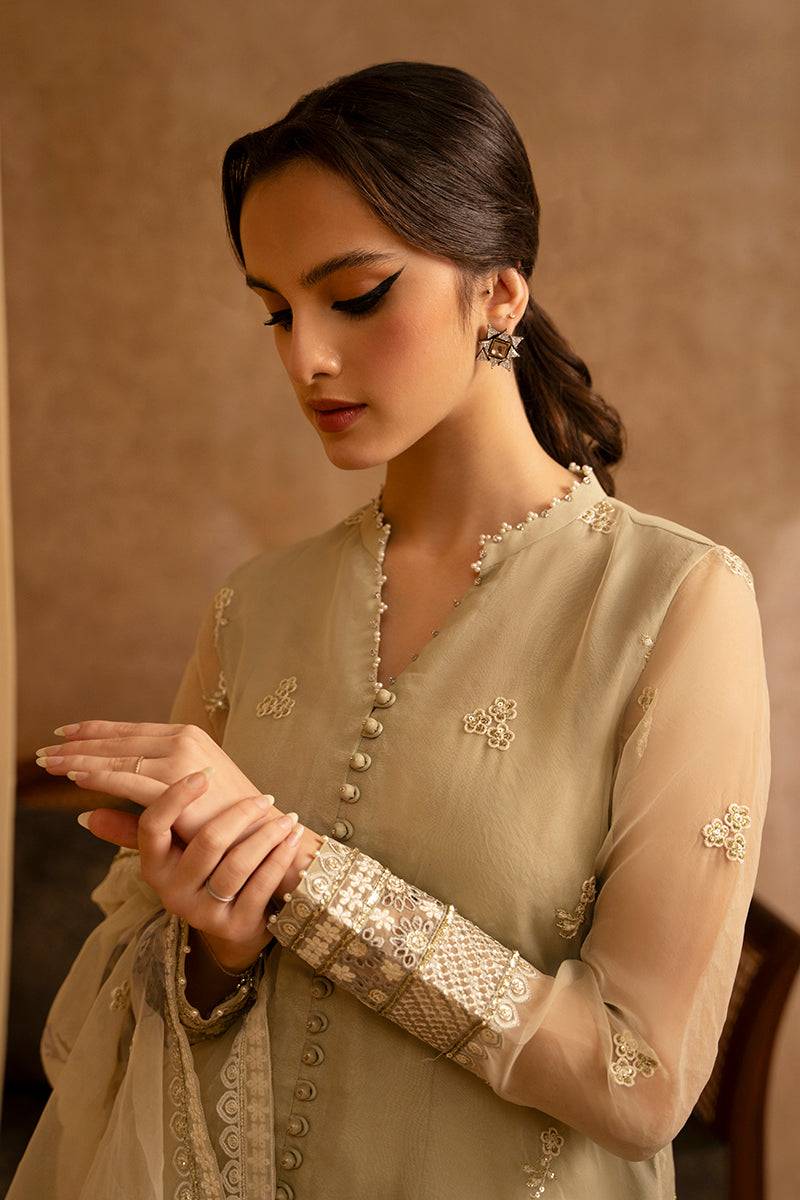 Cross Stitch | Eid Collection | ISLAND FOSSIL - Pakistani Designer Dress - by Cross Stitch | Type: Luxury - 100% Original at Saira Sultan