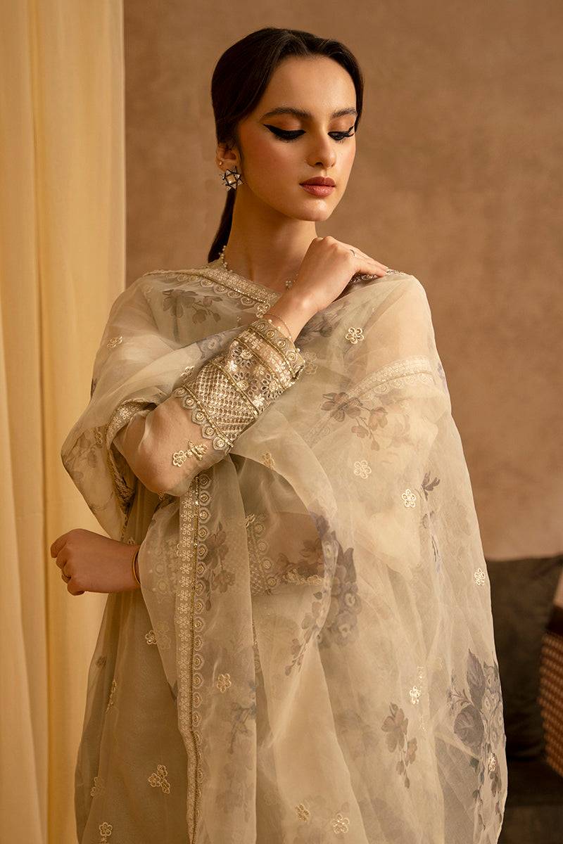 Cross Stitch | Eid Collection | ISLAND FOSSIL - Pakistani Designer Dress - by Cross Stitch | Type: Luxury - 100% Original at Saira Sultan
