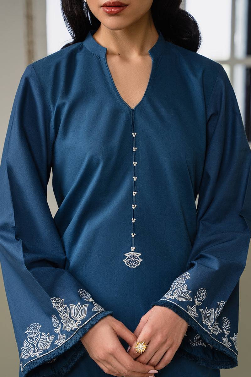 Cross Stitch | Eid Collection | PEARL BLUE - Pakistani Designer Dress - by Cross Stitch | Type: Luxury - 100% Original at Saira Sultan