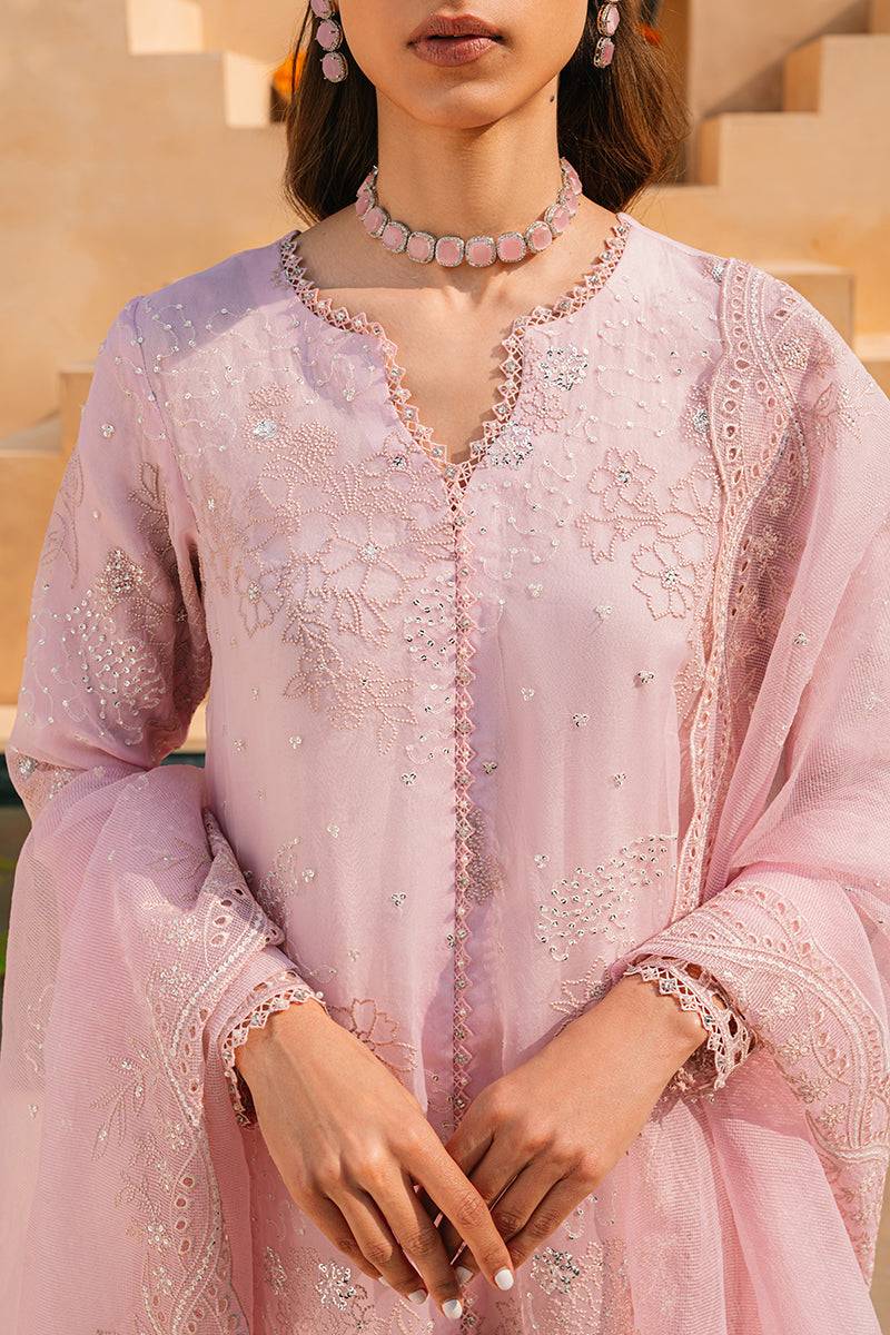 Cross Stitch | Eid Collection | MUTED PINK - Pakistani Designer Dress - by Cross Stitch | Type: Luxury - 100% Original at Saira Sultan