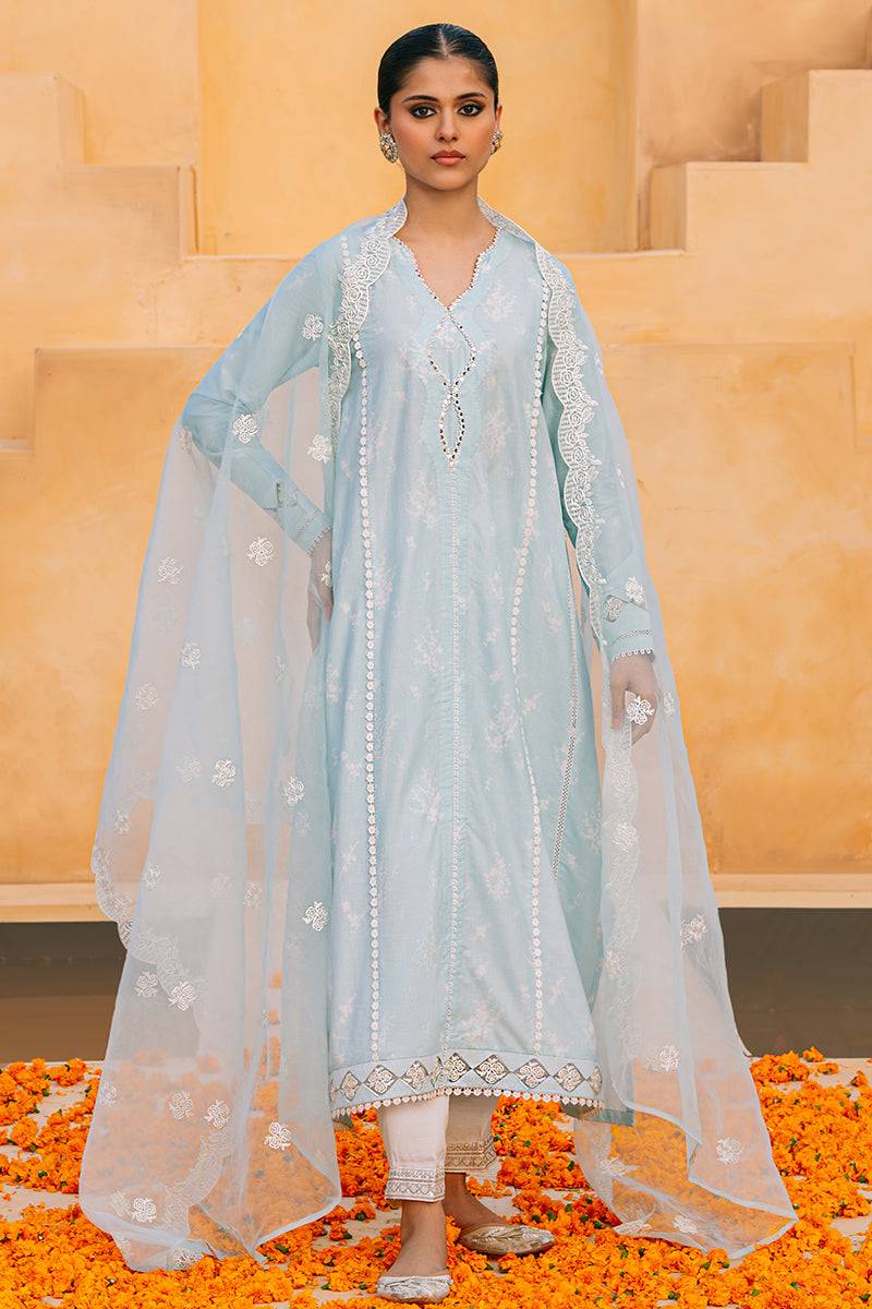 Cross Stitch | Eid Collection | SAFFRON SEA - Pakistani Designer Dress - by Cross Stitch | Type: Luxury - 100% Original at Saira Sultan