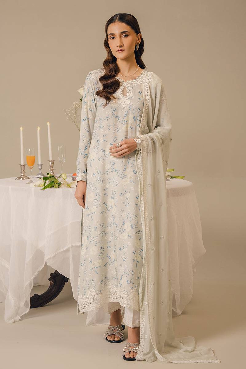 Cross Stitch | Eid Collection | PEARL BLUE - Pakistani Designer Dress - by Cross Stitch | Type: Luxury - 100% Original at Saira Sultan