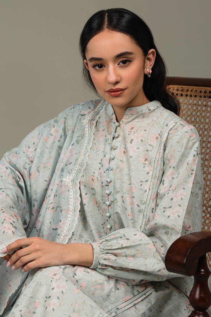 Cross Stitch | Eid Collection | AQUA WHISPER - Pakistani Designer Dress - by Cross Stitch | Type: Luxury - 100% Original at Saira Sultan