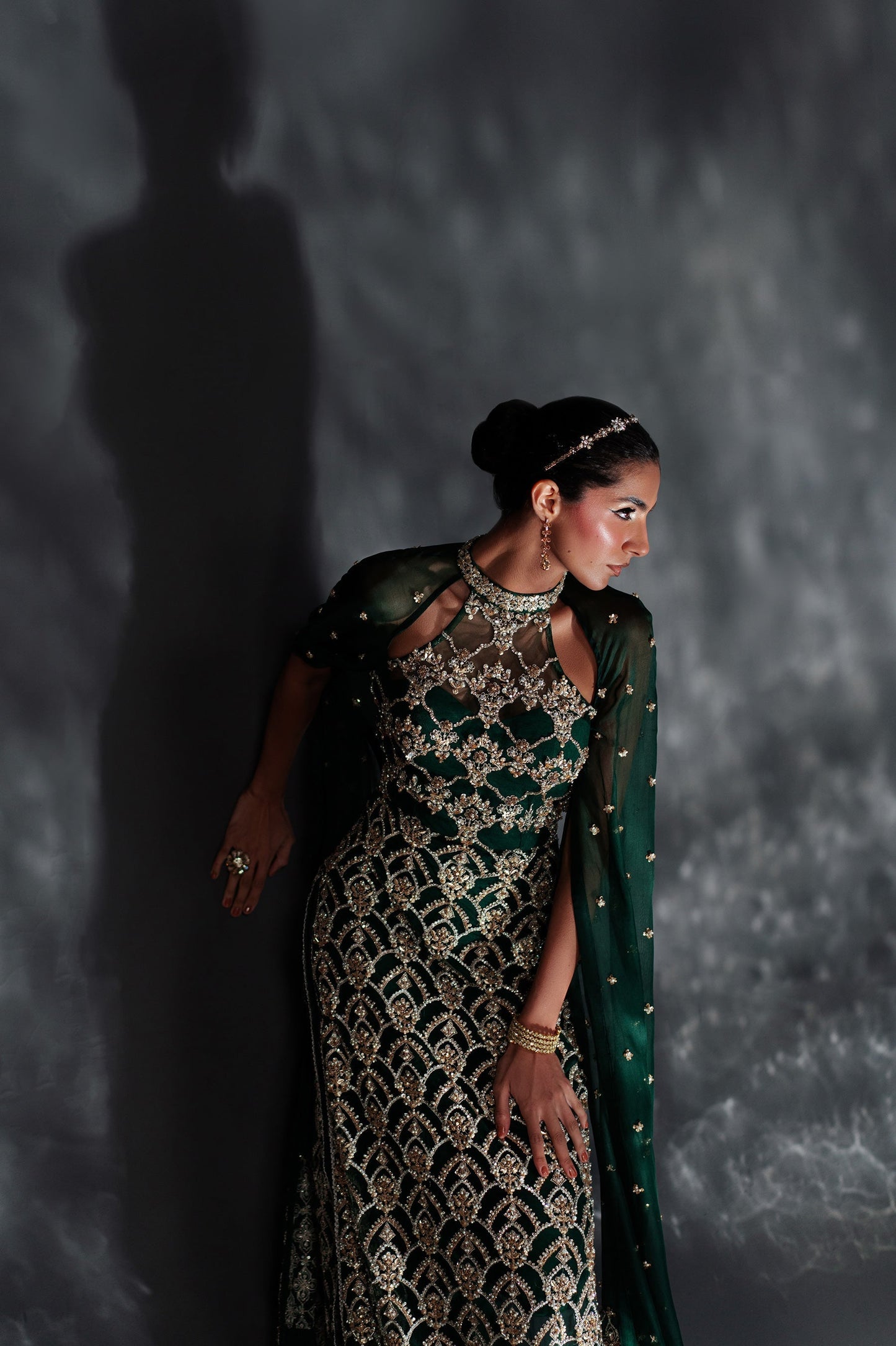 Ammara Khan | Kara Wedding Formals | D-03 M Deep Green Net