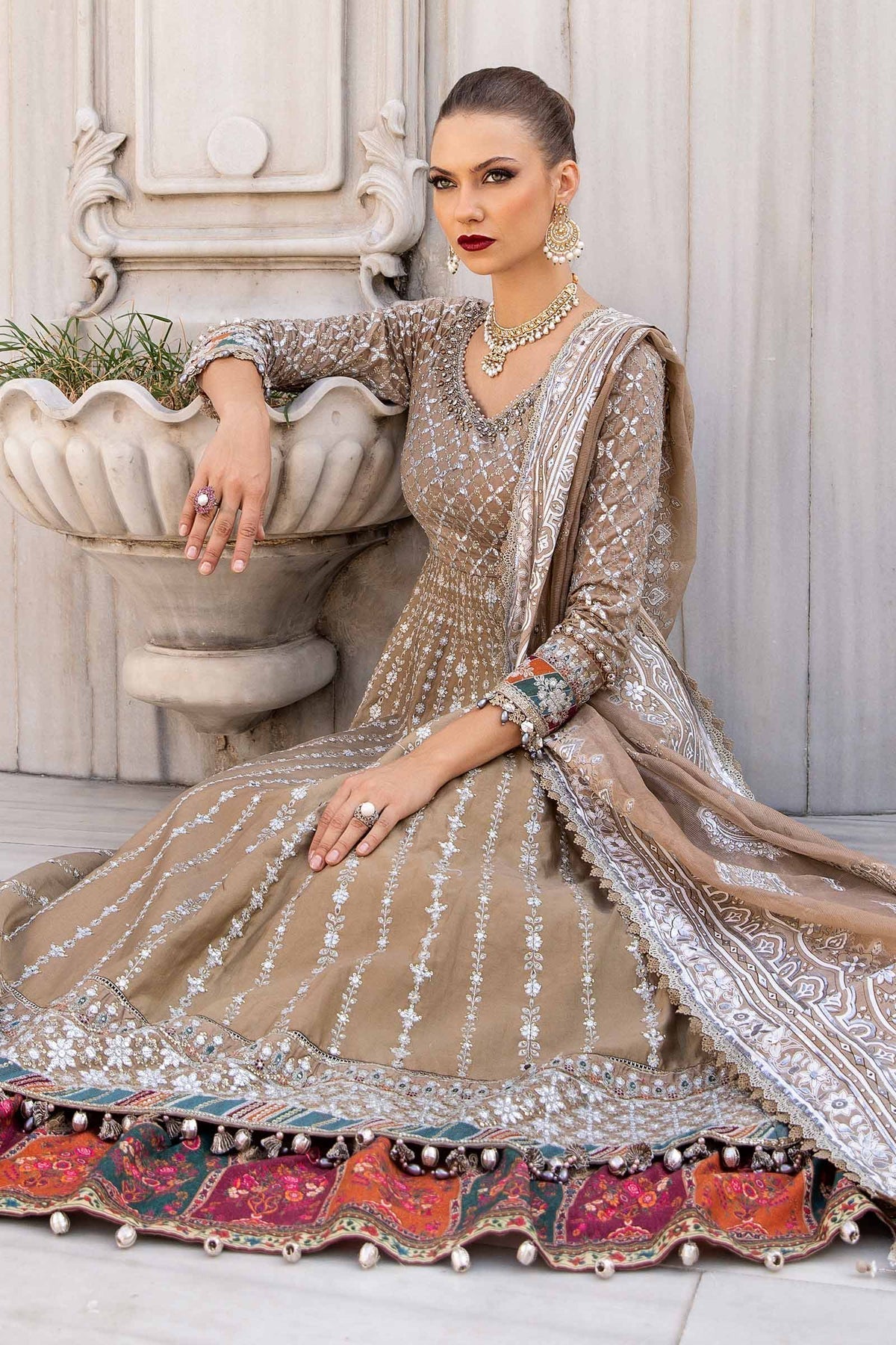 Maria B | Sateen Formals 24 | CST-810 - Pakistani Designer Dress - by Maria B | Type: Formal - 100% Original at Saira Sultan