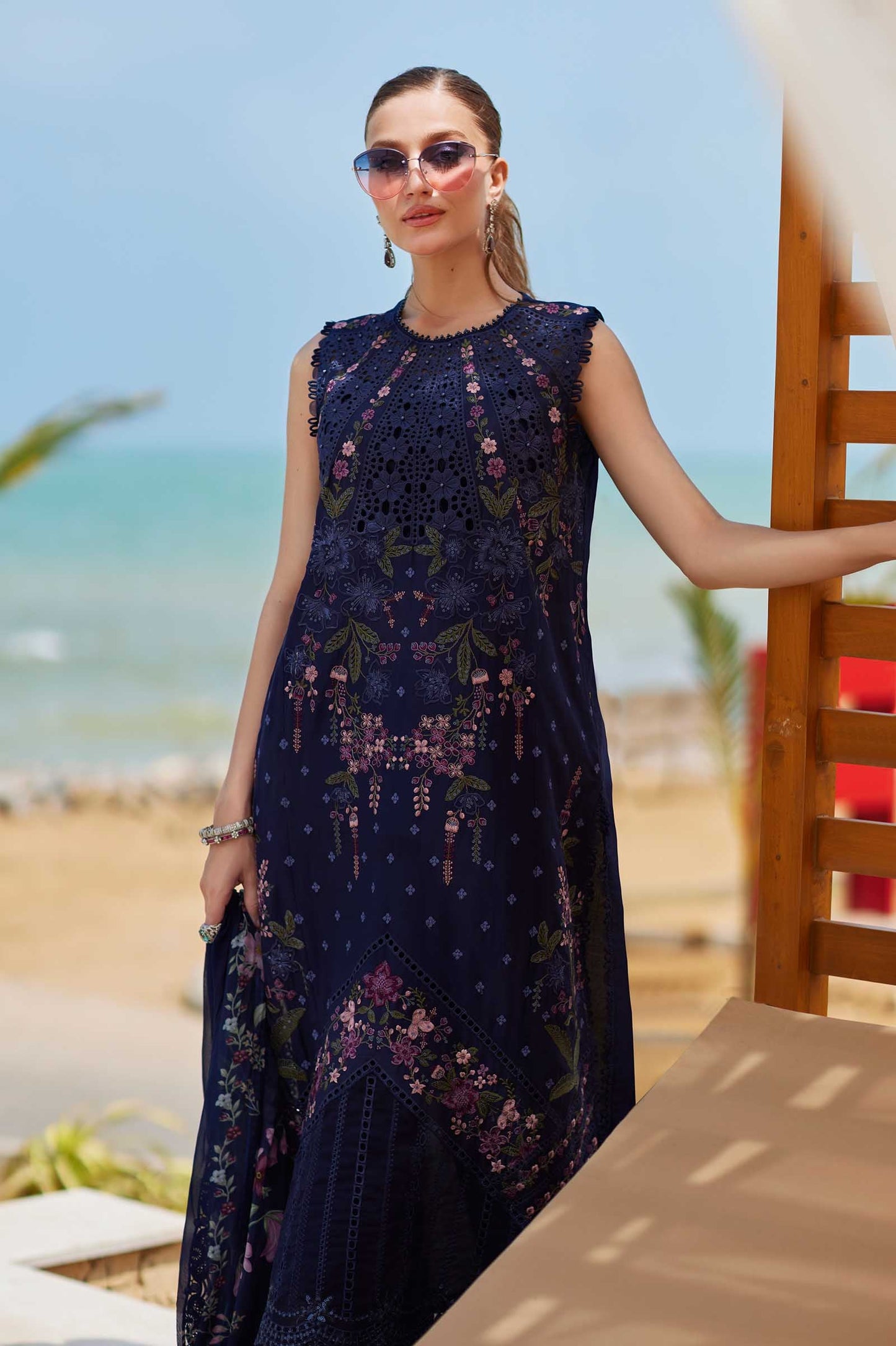 Maria B | Eid Collection 25 | 25-10 Custom Size Navy Blue Lawn