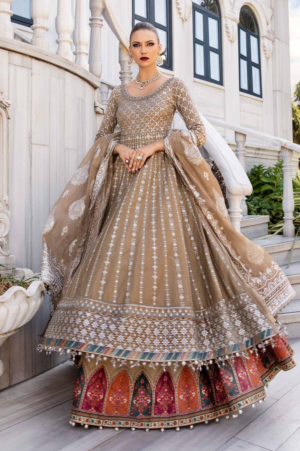 Maria B | Sateen Formals 24 | CST-810 - Pakistani Designer Dress - by Maria B | Type: Formal - 100% Original at Saira Sultan