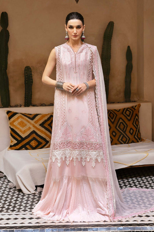 Maria B | Luxury Lawn 25 | D-2511-A XS Powder Pink Lawn