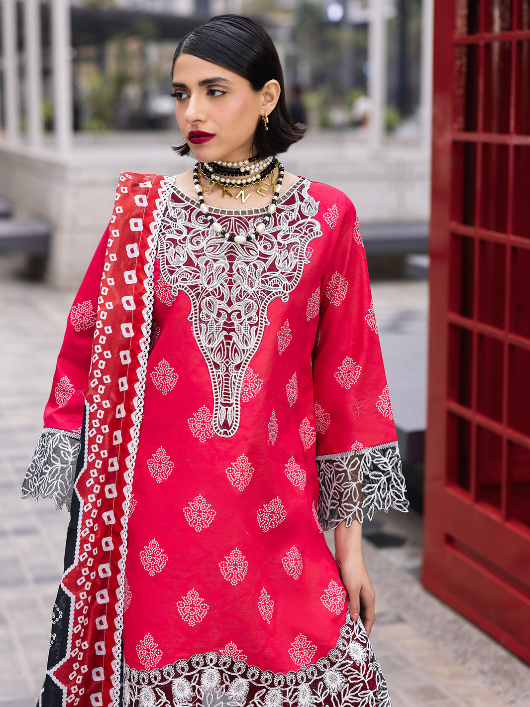 Mahnur | Broadway Luxury Lawn 25 | Azelea M Hot Pink Lawn