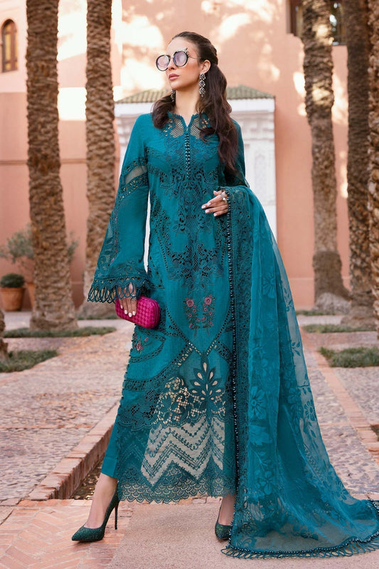 Maria B | Luxury Lawn 25 | D-2513-B XS Teal Lawn