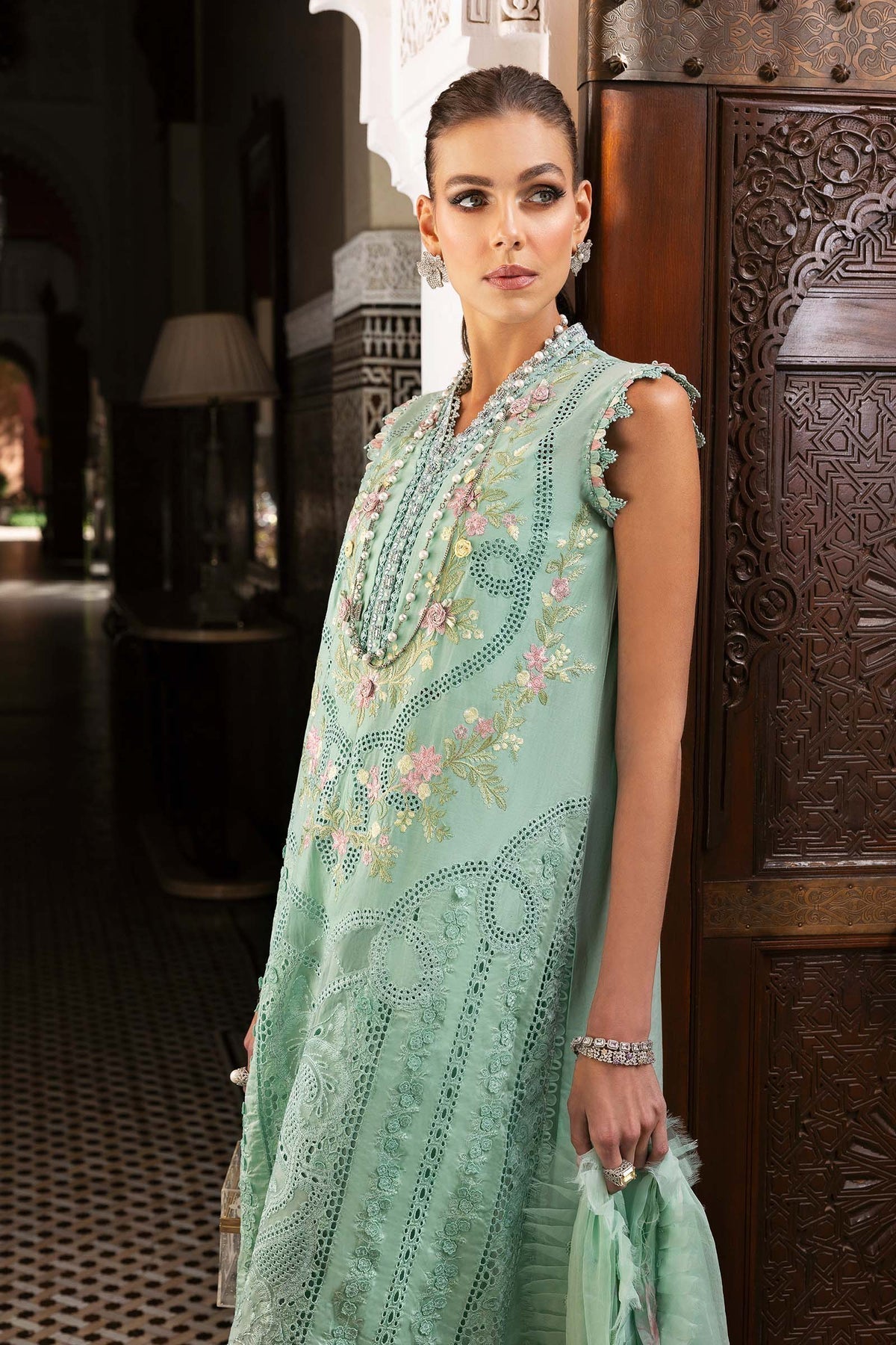 Maria B | Luxury Lawn 25 | D-2514-A L Aqua Lawn