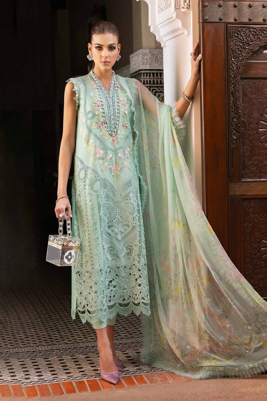 Maria B | Luxury Lawn 25 | D-2514-A XS Aqua Lawn