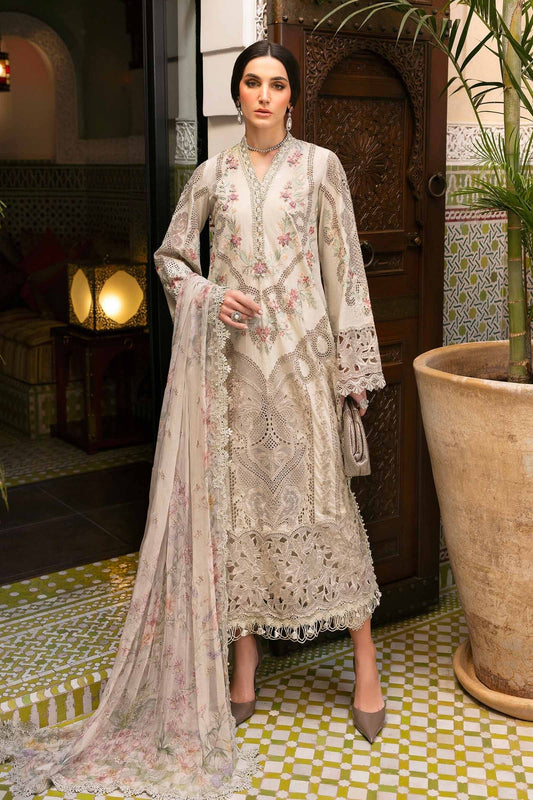 Maria B | Luxury Lawn 25 | D-2514-B XS Beige Lawn