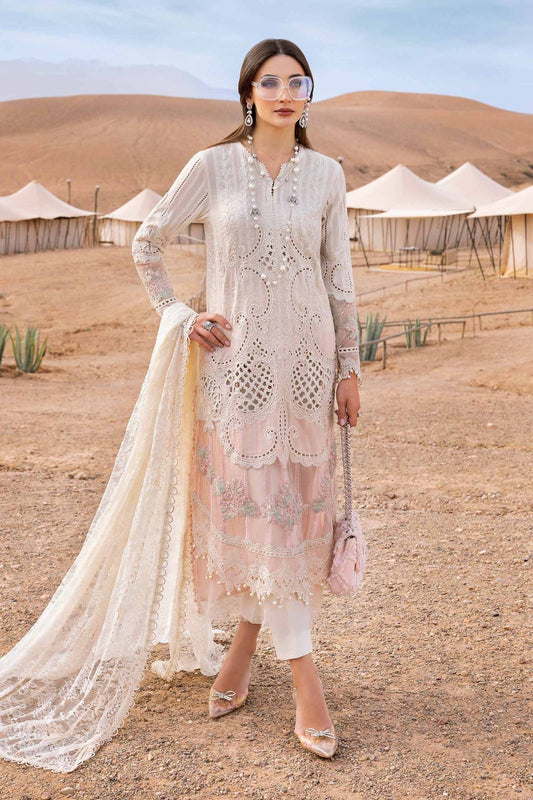 Maria B | Luxury Lawn 25 | D-2515-A XS Off White Lawn