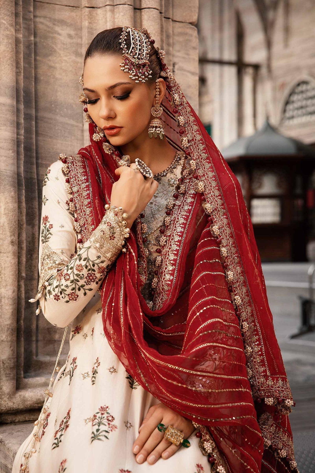 Maria B | Sateen Formals 24 | CST-801 - Pakistani Designer Dress - by Maria B | Type: Formal - 100% Original at Saira Sultan