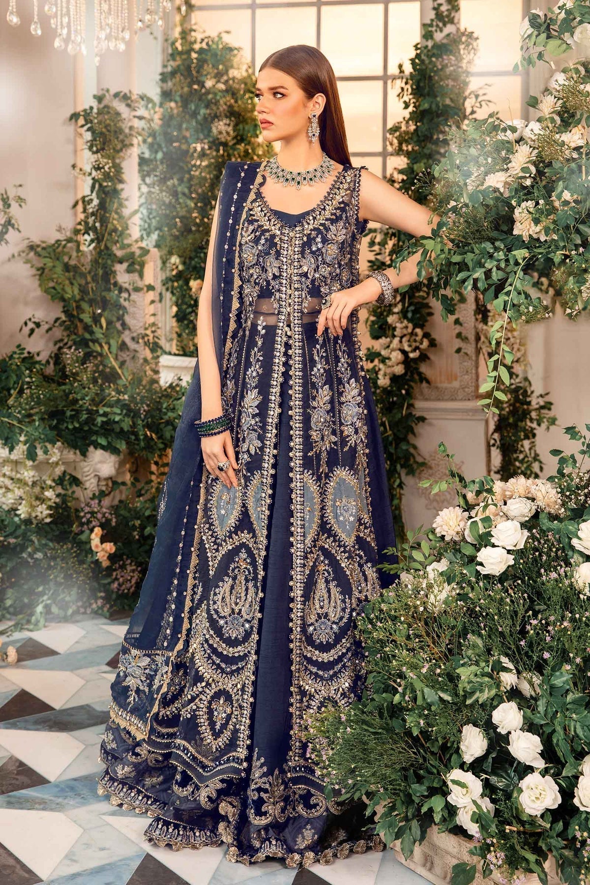 Maria B | Mbroidered Formals 24| Organza Suit | BD-2901 - Pakistani Designer Dress - by Maria B | Type: Ladies Clothes - 100% Original at Saira Sultan