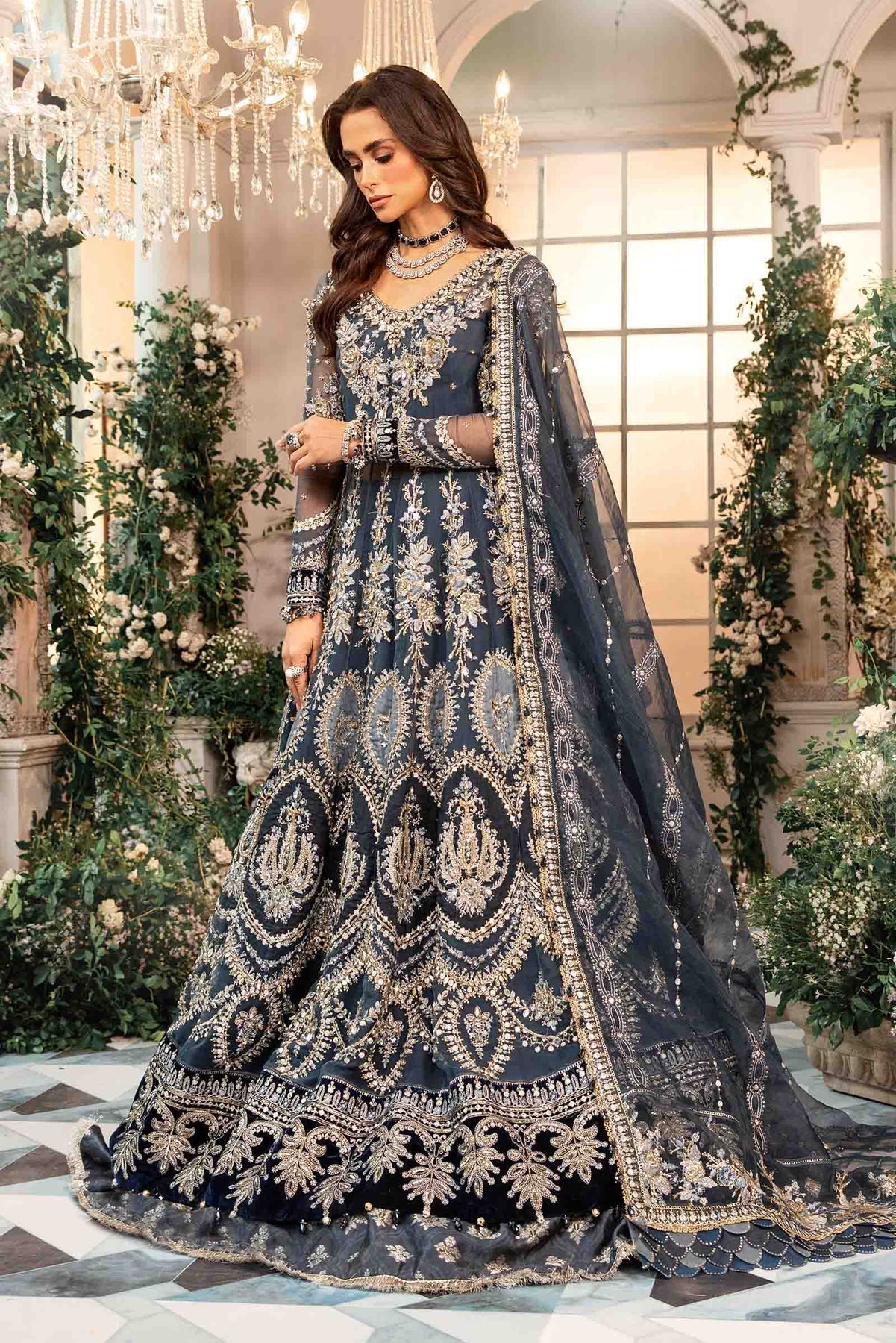 Maria B | Mbroidered Formals 24| Organza Suit | BD-2901 - Pakistani Designer Dress - by Maria B | Type: Ladies Clothes - 100% Original at Saira Sultan
