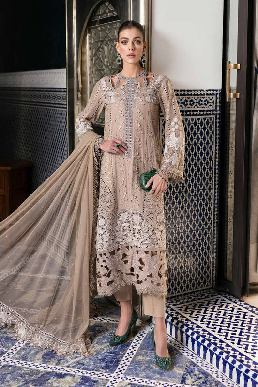Maria B | Luxury Lawn 25 | D-2502-A XS Sand Lawn