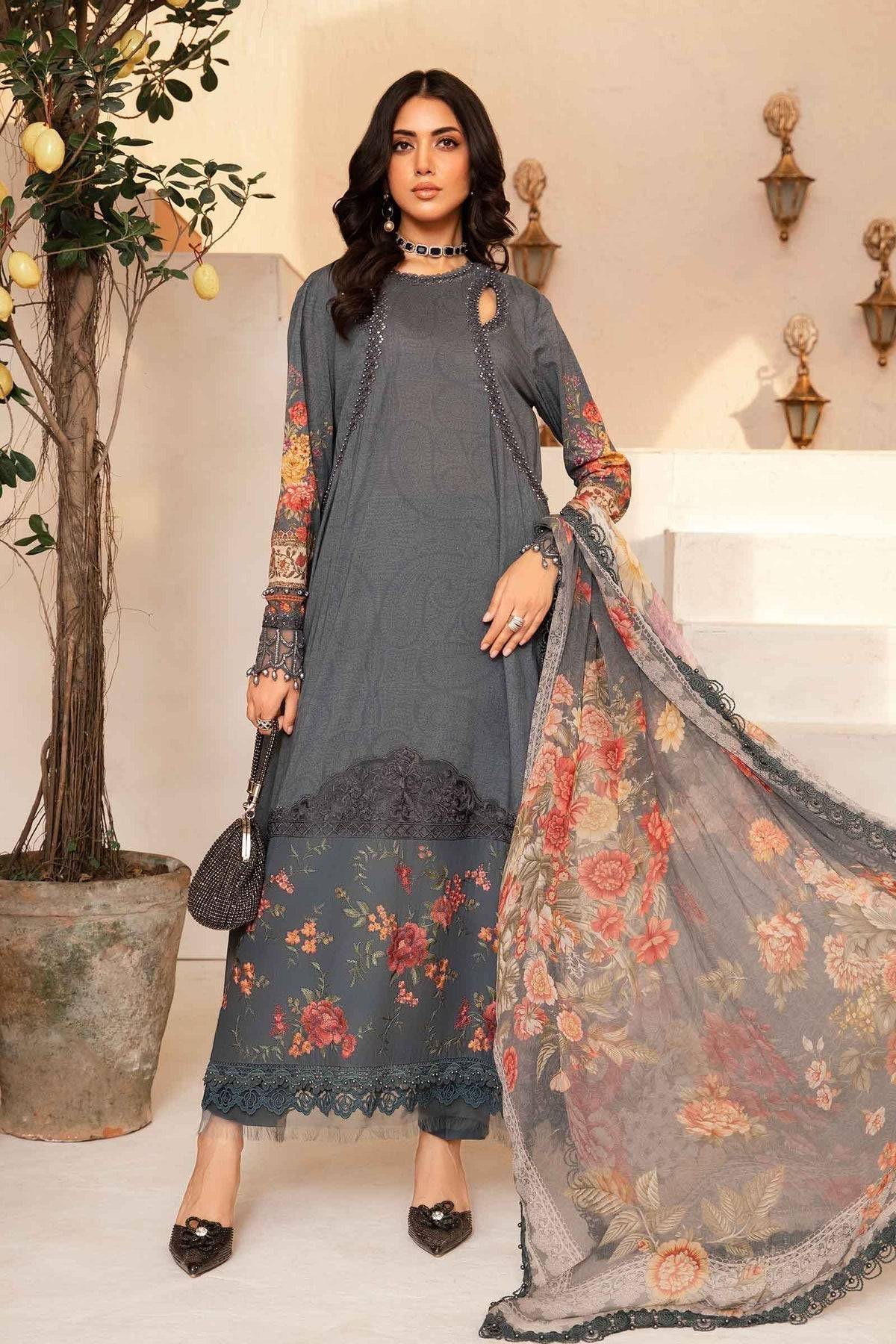 Maria.B | M Print Eid Edit | MPT-2202-B - Pakistani Designer Dress - by Maria B | Type: Luxury - 100% Original at Saira Sultan