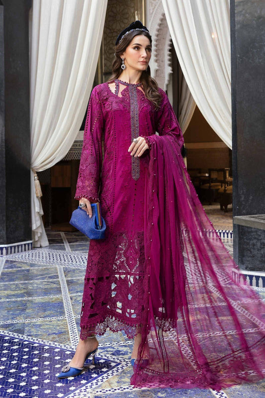 Maria B | Luxury Lawn 25 | D-2502-B XS Magenta Lawn