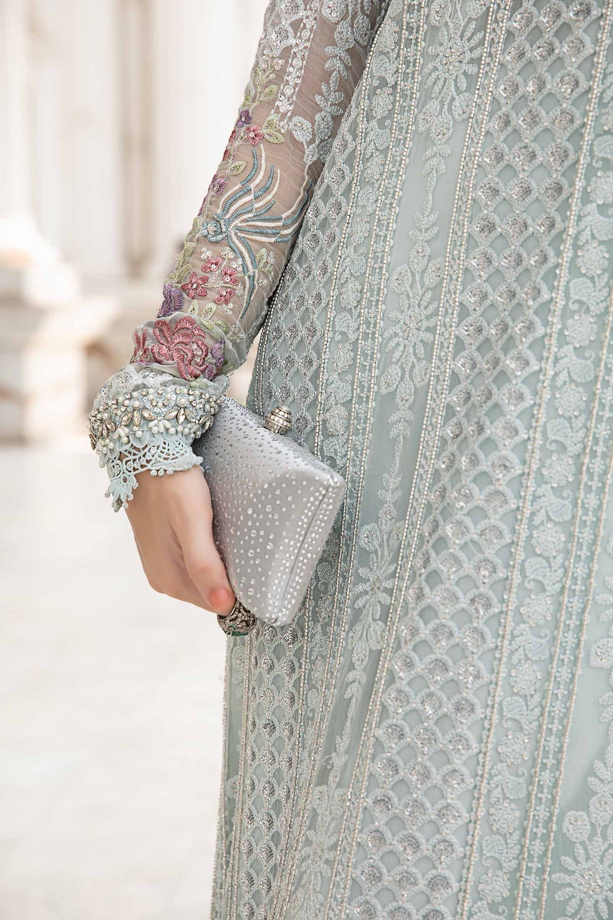 Maria B | Chiffon Formals 24 | Chiffon Suit | MPC-24-103 - Pakistani Designer Dress - by Maria B | Type: Formal - 100% Original at Saira Sultan