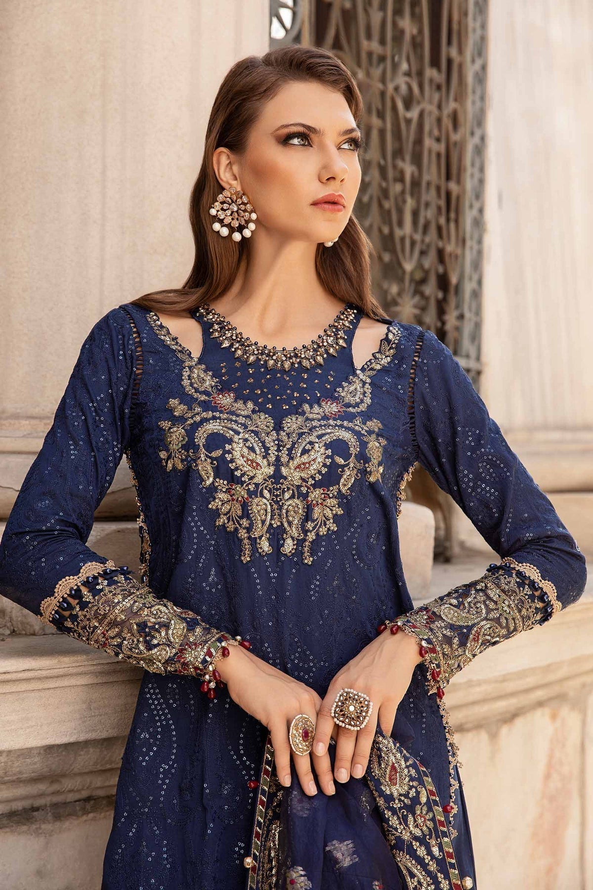 Maria B | Sateen Formals 24 | CST-804 - Pakistani Designer Dress - by Maria B | Type: Formal - 100% Original at Saira Sultan
