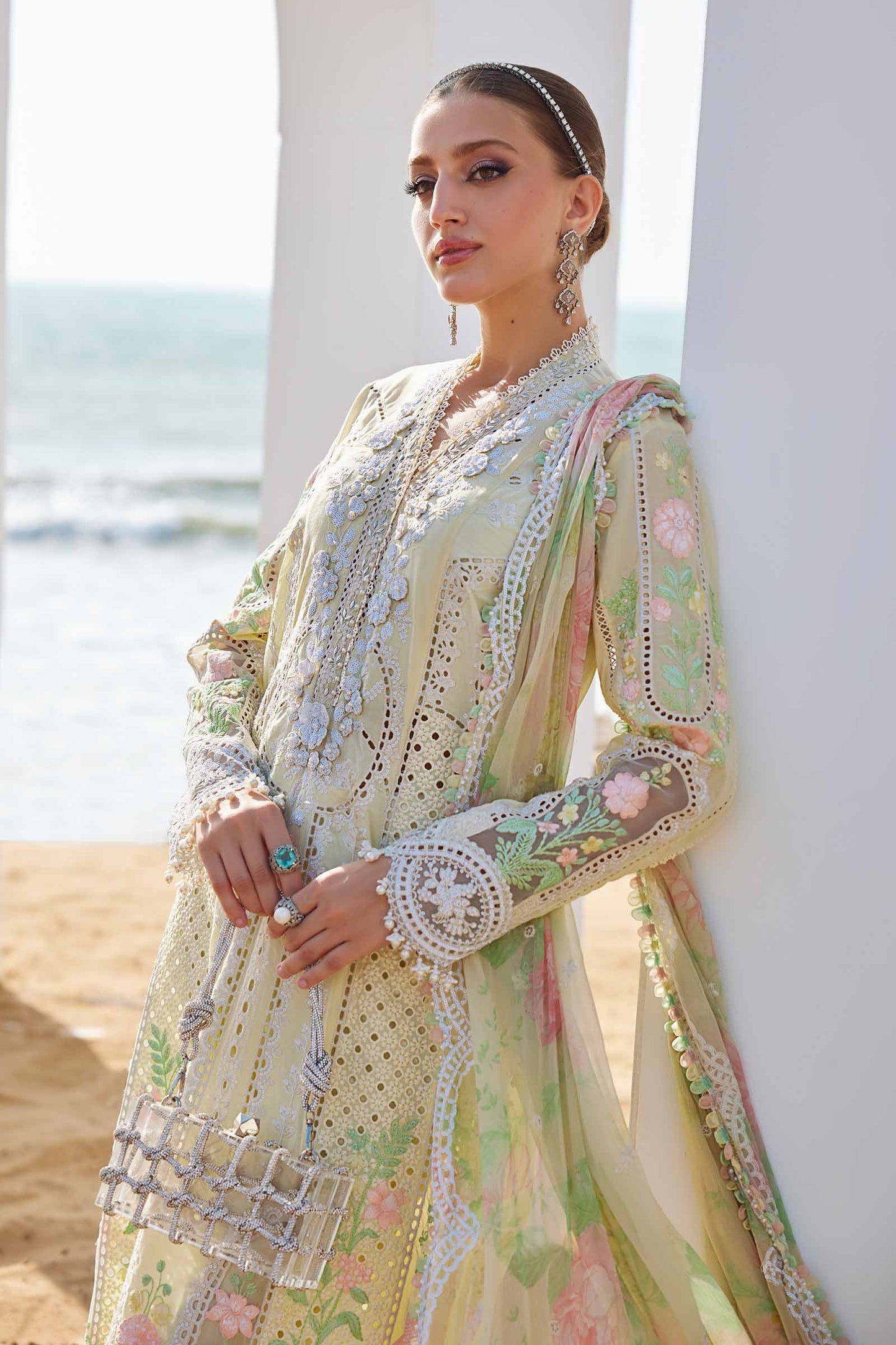 Maria B | Eid Collection 25 | 25-04 L Lime Yellow Lawn