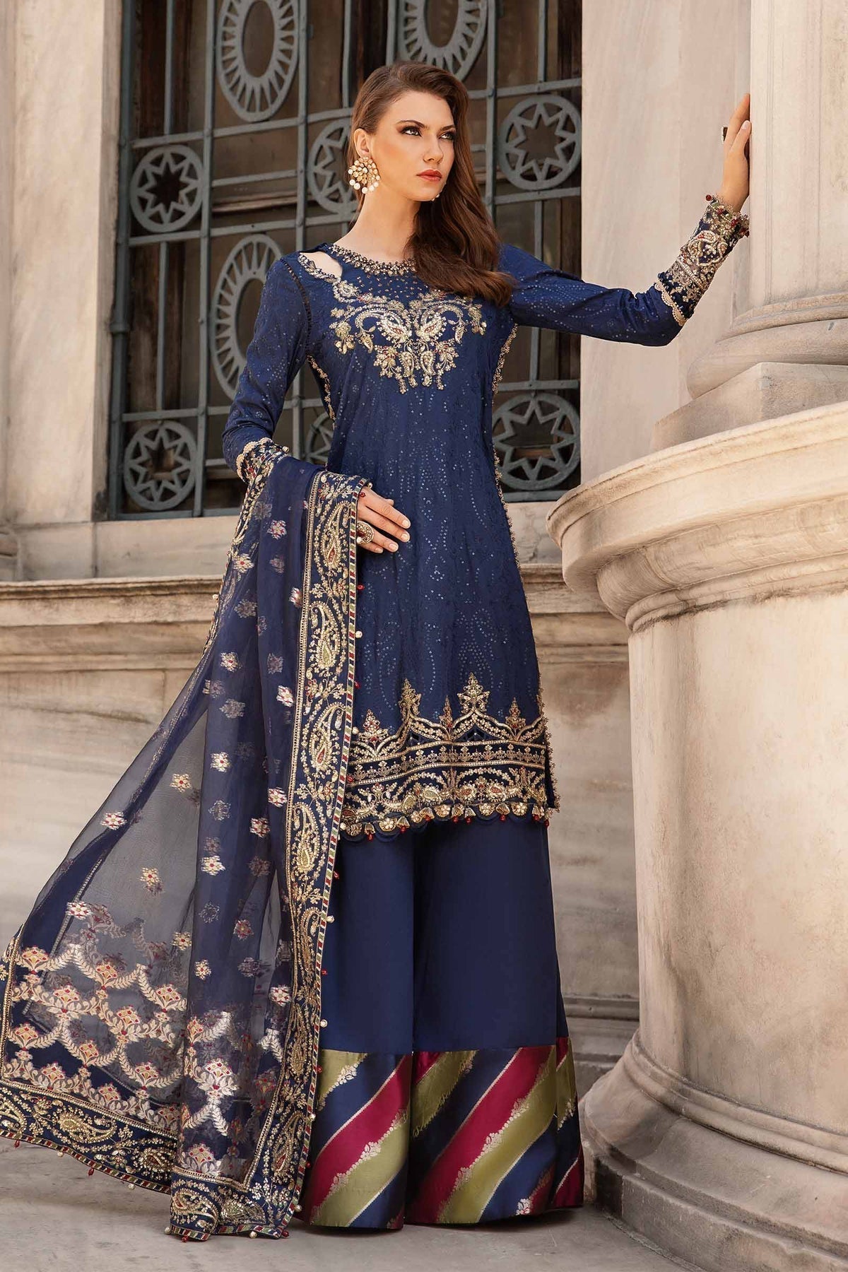 Maria B | Sateen Formals 24 | CST-804 - Pakistani Designer Dress - by Maria B | Type: Formal - 100% Original at Saira Sultan