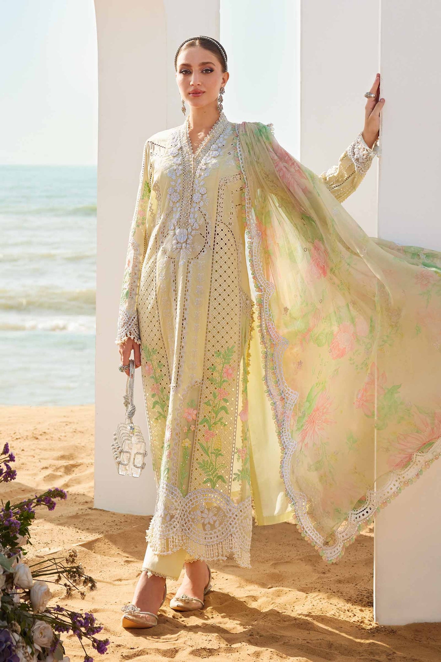 Maria B | Eid Collection 25 | 25-04 XL Lime Yellow Lawn
