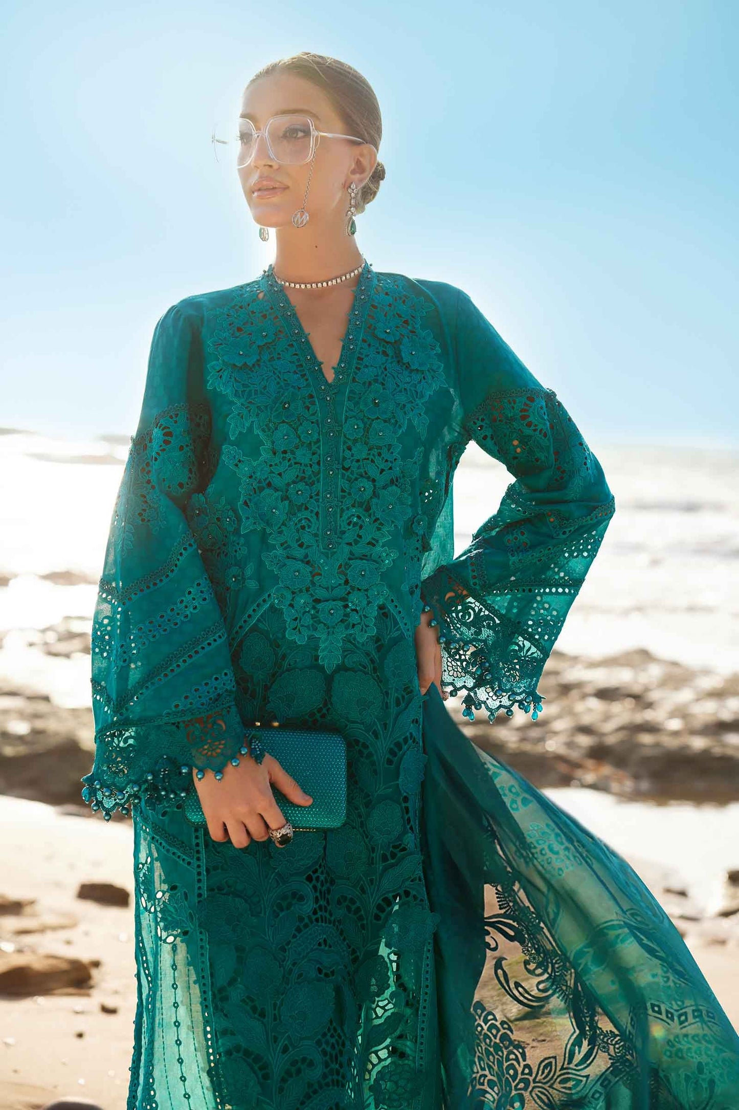 Maria B | Eid Collection 25 | 25-05 M Emerald Green Lawn