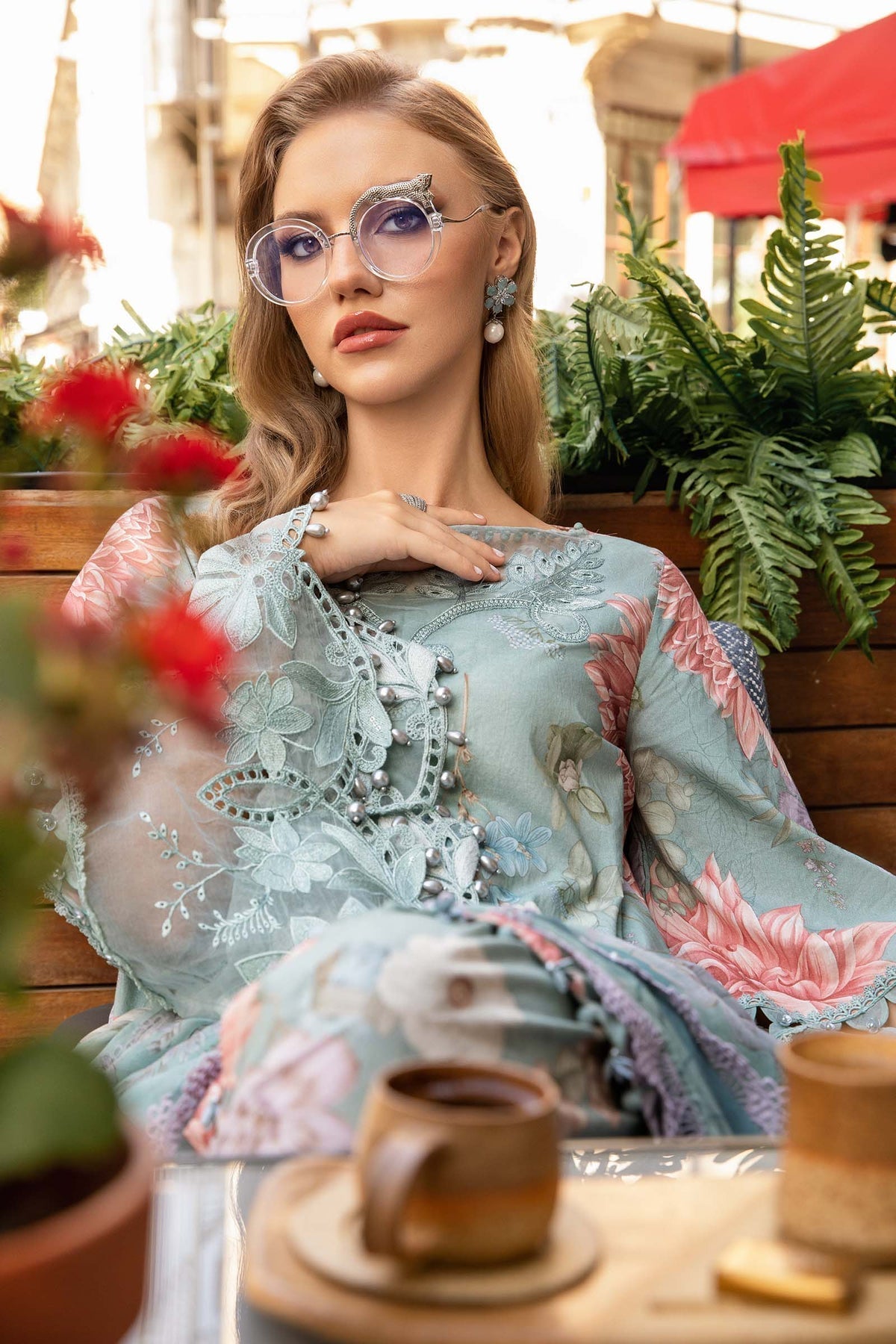 Maria B | M Prints Fall Edit 24 | MPT-2306-A - Pakistani Designer Dress - by Maria B | Type: Luxury - 100% Original at Saira Sultan
