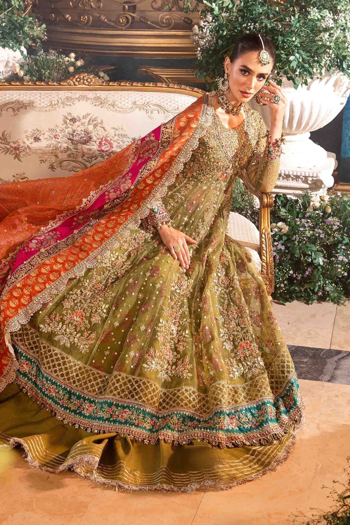 Maria B | Mbroidered Formals 24 | Organza Suit | BD-2906 - Pakistani Designer Dress - by Maria B | Type: Ladies Clothes - 100% Original at Saira Sultan