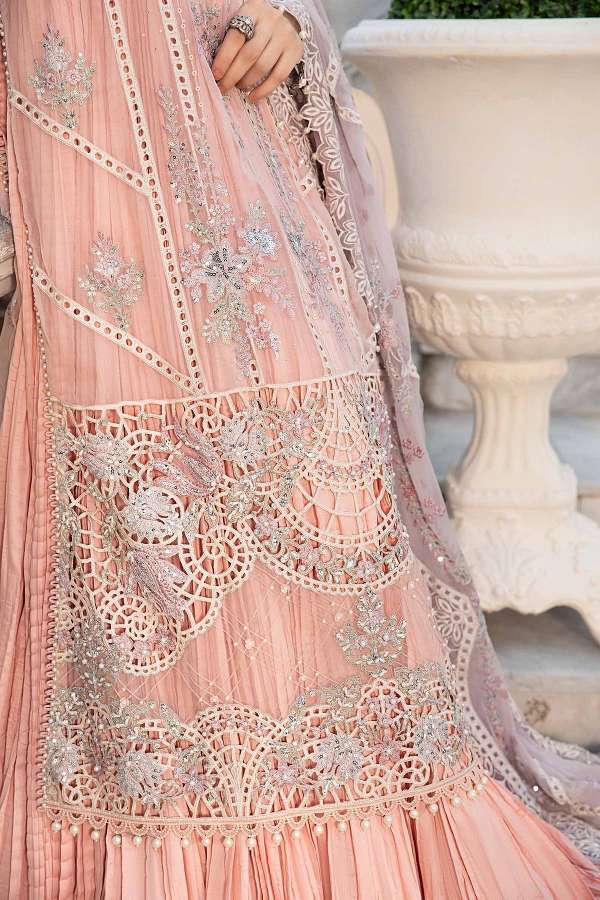 Maria B | Chiffon Formals 24 | Chiffon Suit | MPC-24-106 - Pakistani Designer Dress - by Maria B | Type: Formal - 100% Original at Saira Sultan