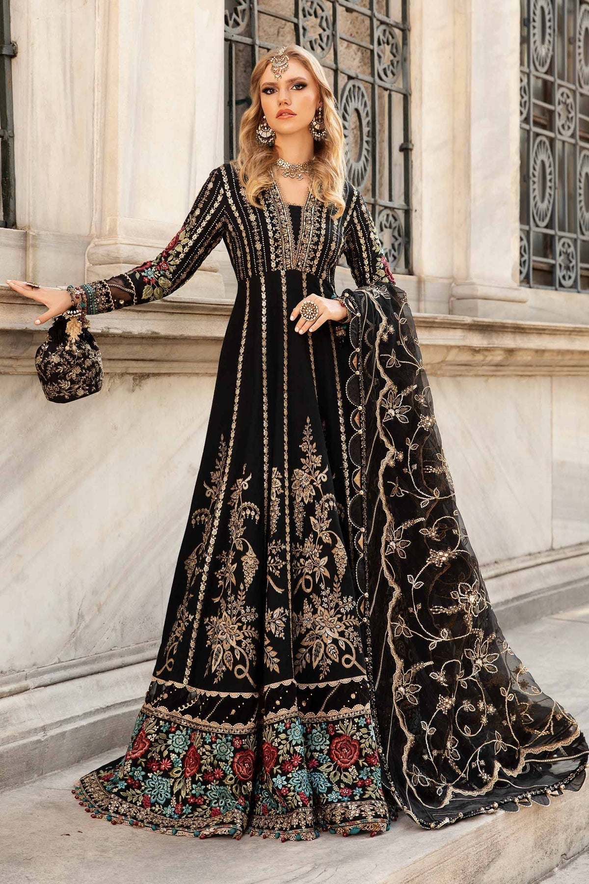Maria B | Sateen Formals 24 | CST-806 - Pakistani Designer Dress - by Maria B | Type: Formal - 100% Original at Saira Sultan