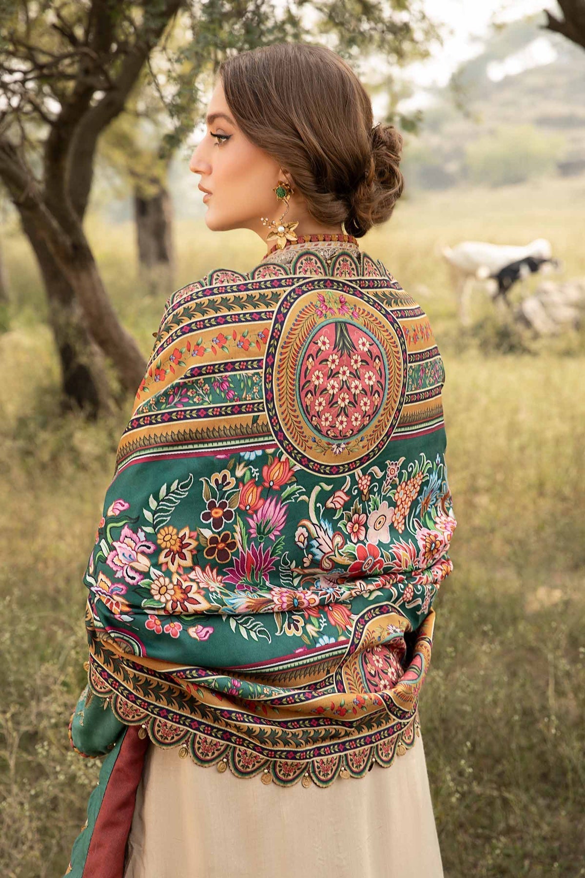 Maria B | M Prints Winter 24 | MPT-2407-A XL Coffee Linen