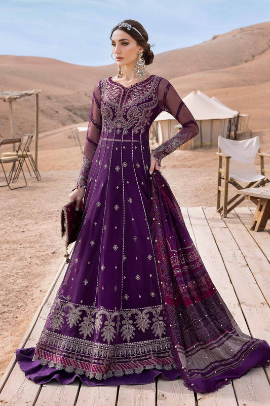 Maria B | Luxury Lawn 25 | D-2507-B XS Plum Pishwas